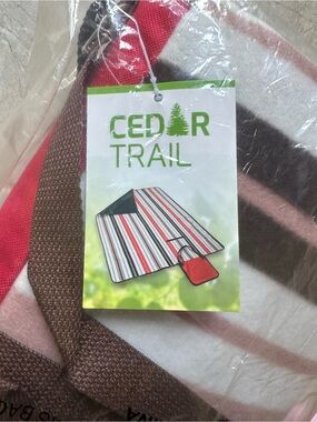 Waterproof Picnic Blanket NEW striped Cedar Trail